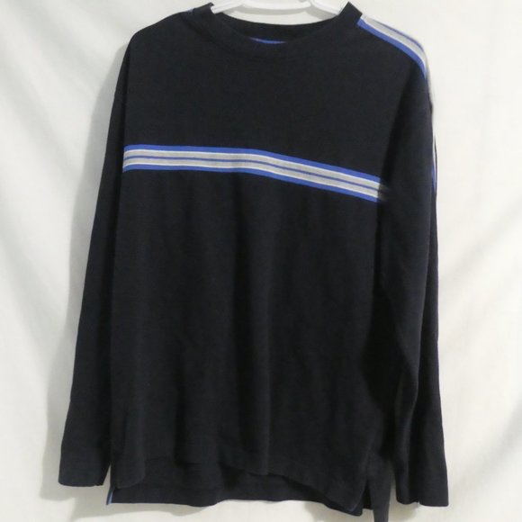 AEROPOSTALE | medium | striped long sleeve pullover shirt | slit / side vents - Picture 1 of 12